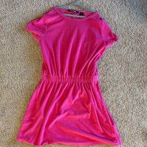 Lands' End Vibrant Pink Casual Kids Dress